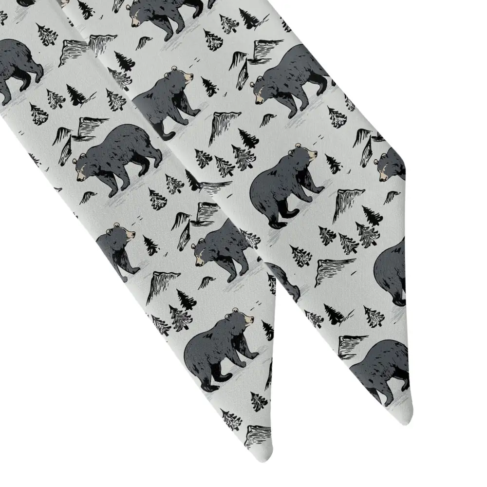 Boulder Bear Motif Hair Scarf