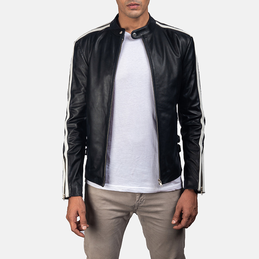 Men's Classic Workwear Biker Leather Jacket