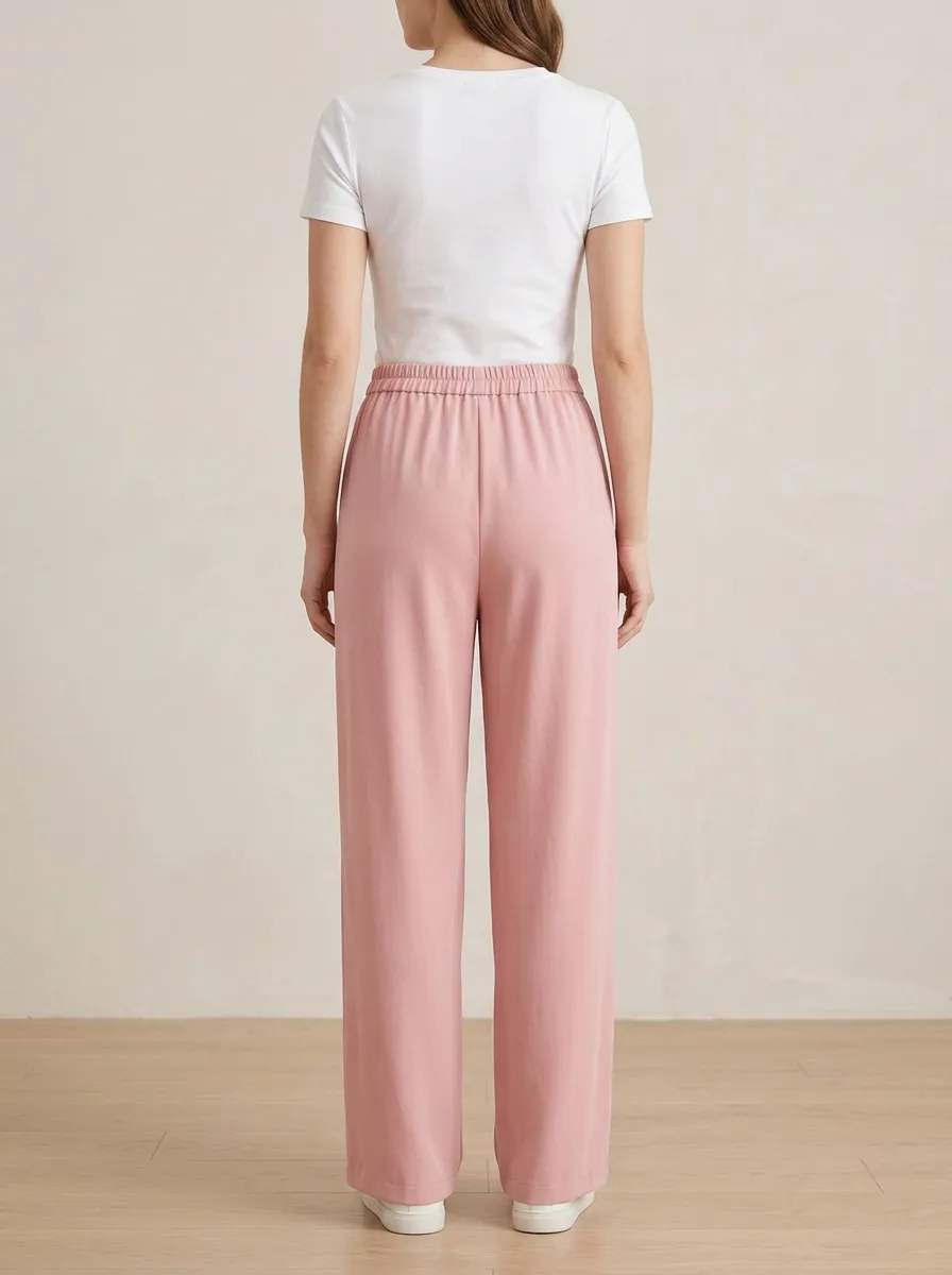 Women's Side-Elastic Wide-Leg Trousers