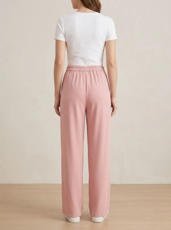 Women's Side-Elastic Wide-Leg Trousers