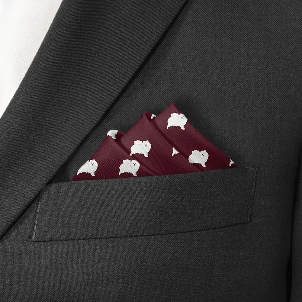 Clean Understated Animal Motif Dog Motif Pocket Square