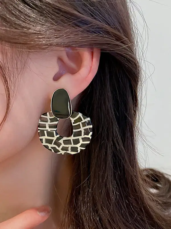 Angular Petal Drop Earrings