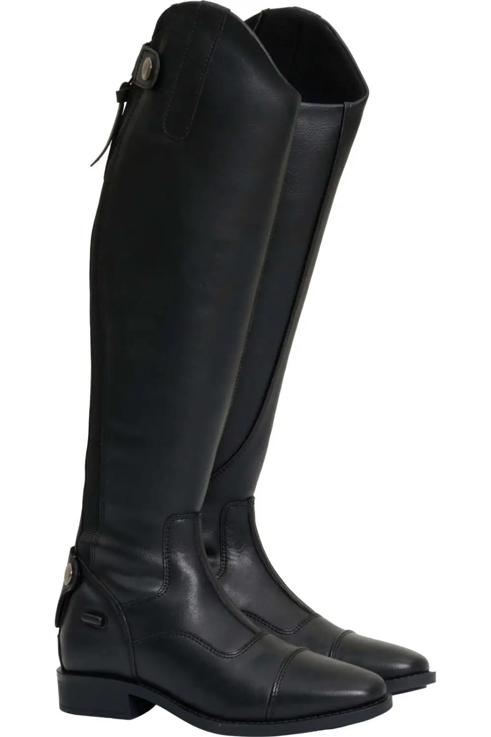 Narrow Fit Faux Leather Riding Boots