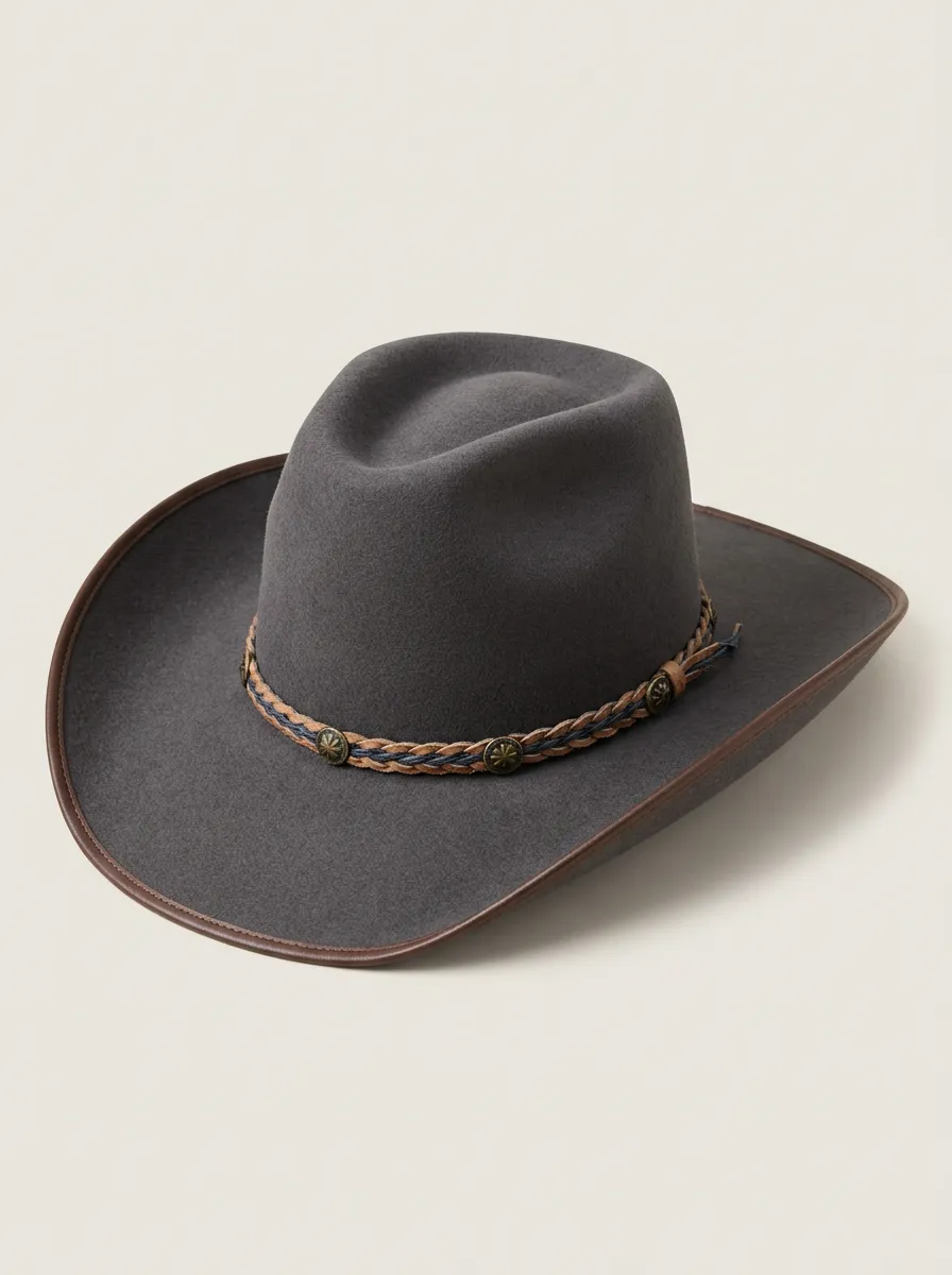Refined Western Earth Tone Hat with Braided Band
