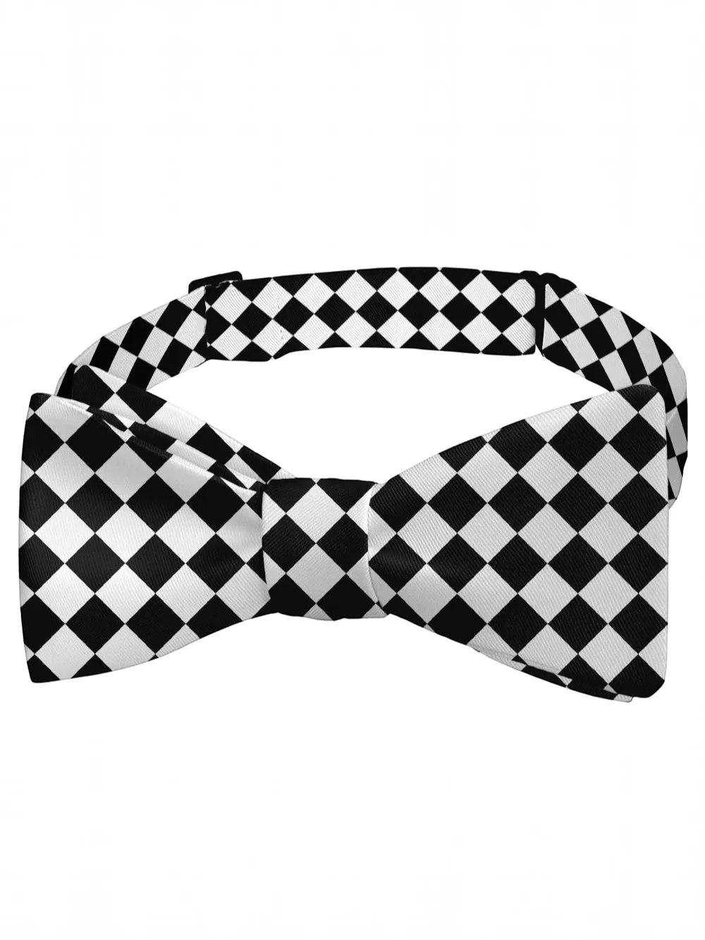 Checkered Tile Pattern Bow Tie