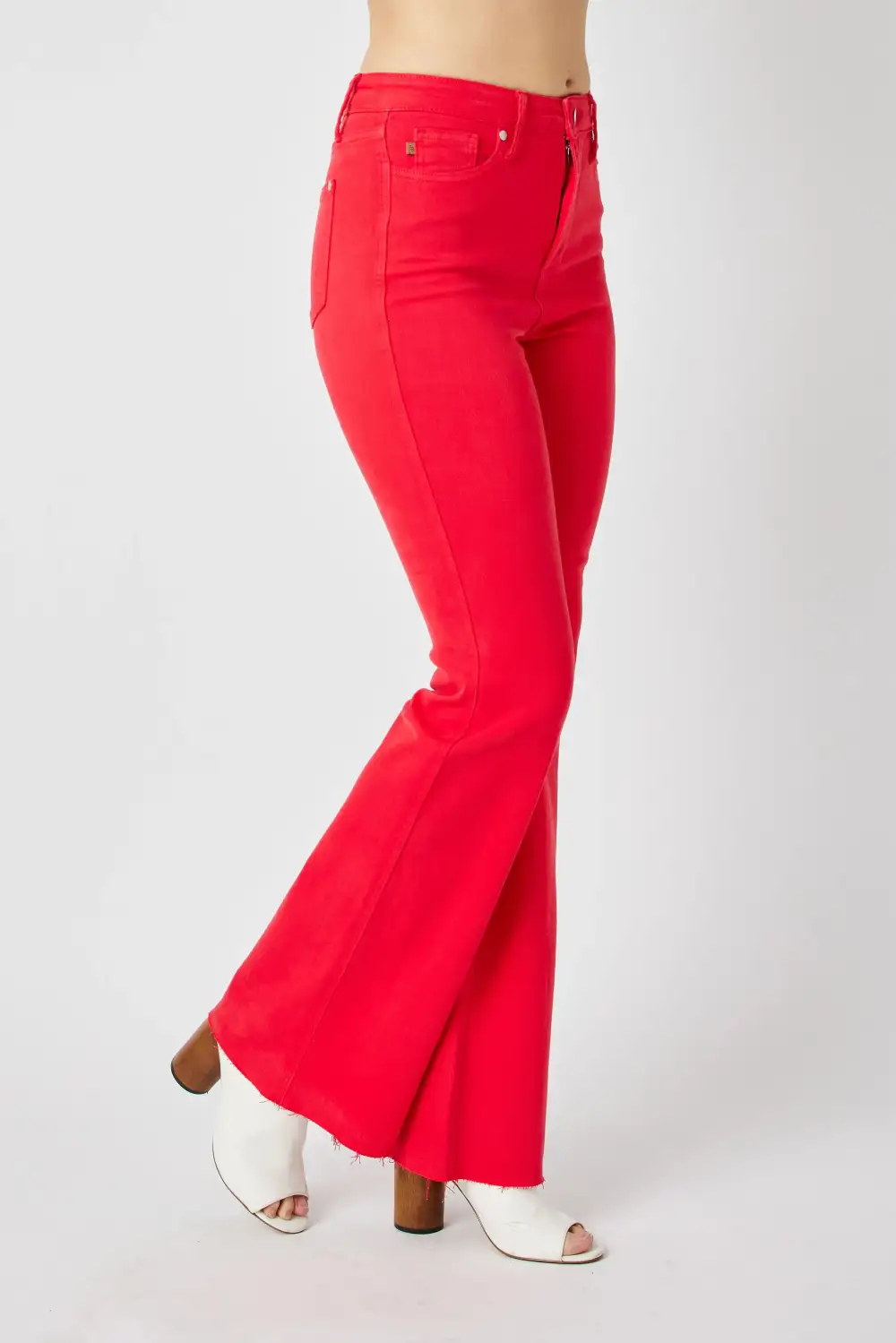 Tailored Flare Leg Denim Jeans