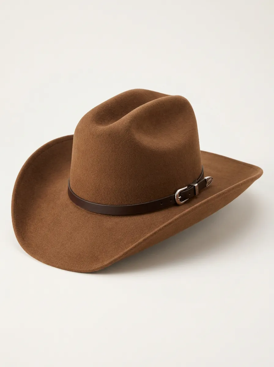 Everyday Brown Cowboy Hat with Simple Band