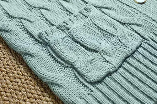 Women's Cable Knit Cardigan Long Sleeve Open Front Button Down Knitwear Sweater Coat
