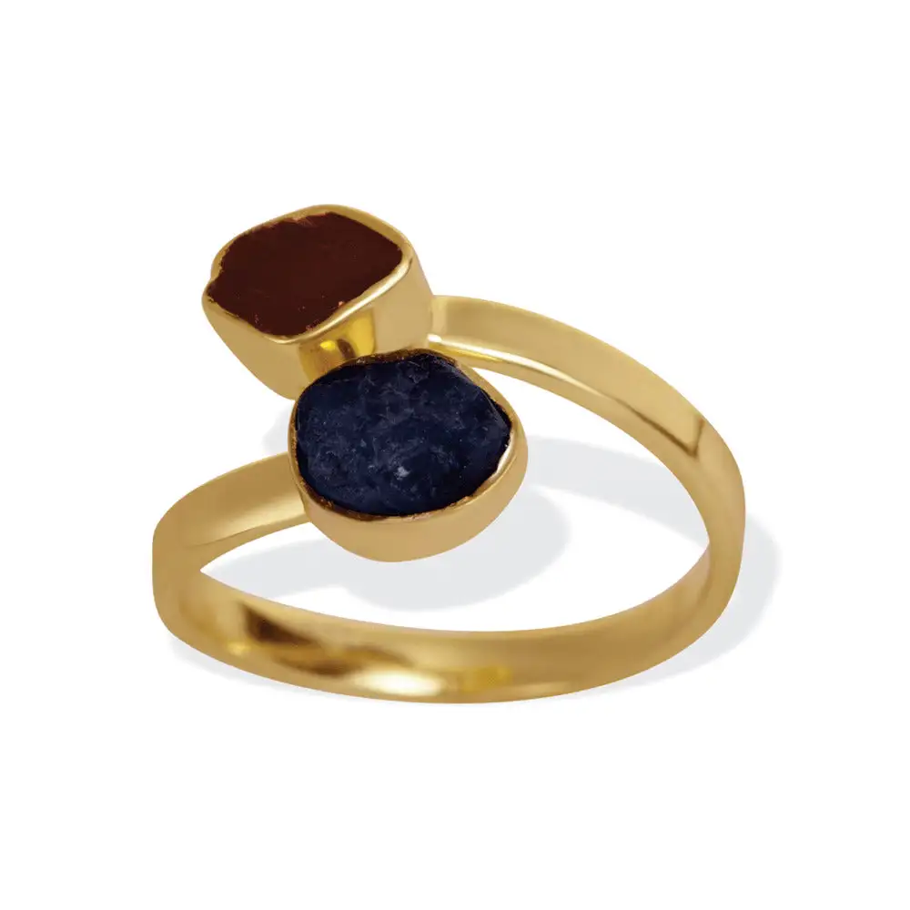Duality Motif Stone Statement Ring