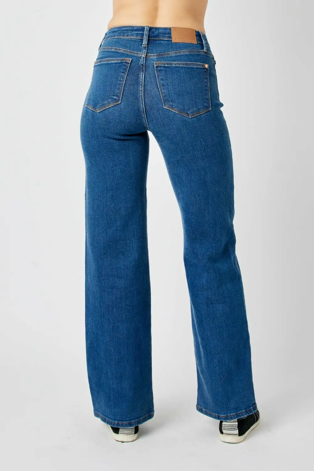 High Rise Straight Denim Jeans