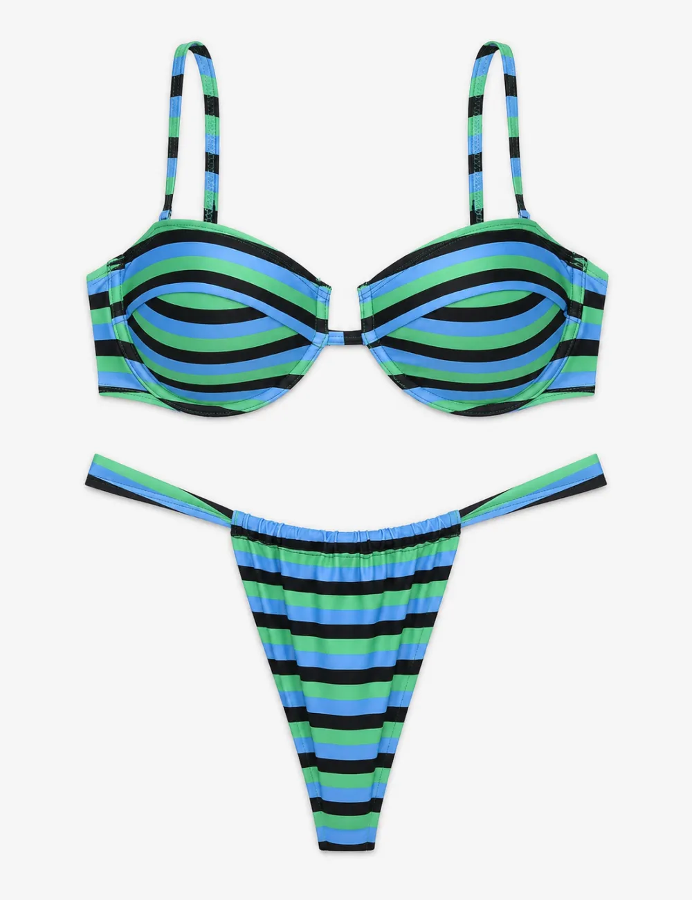 Spaghetti Balconette Two Piece Bikini Set