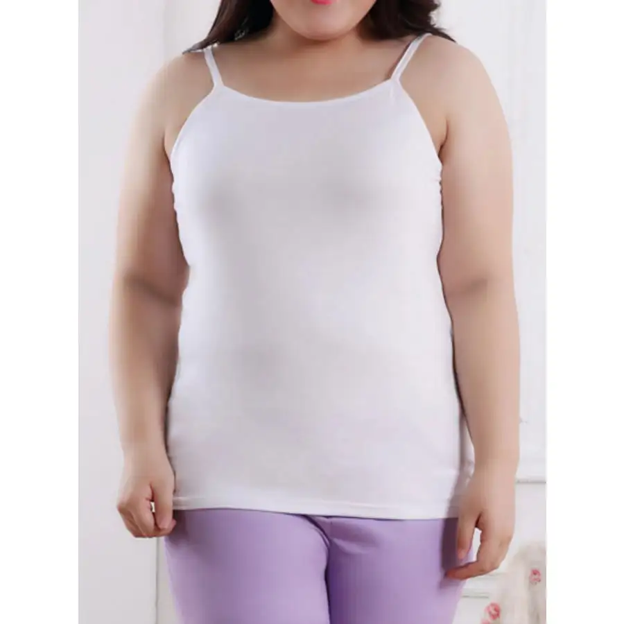 Solid Color Scoop Neck Tank Top