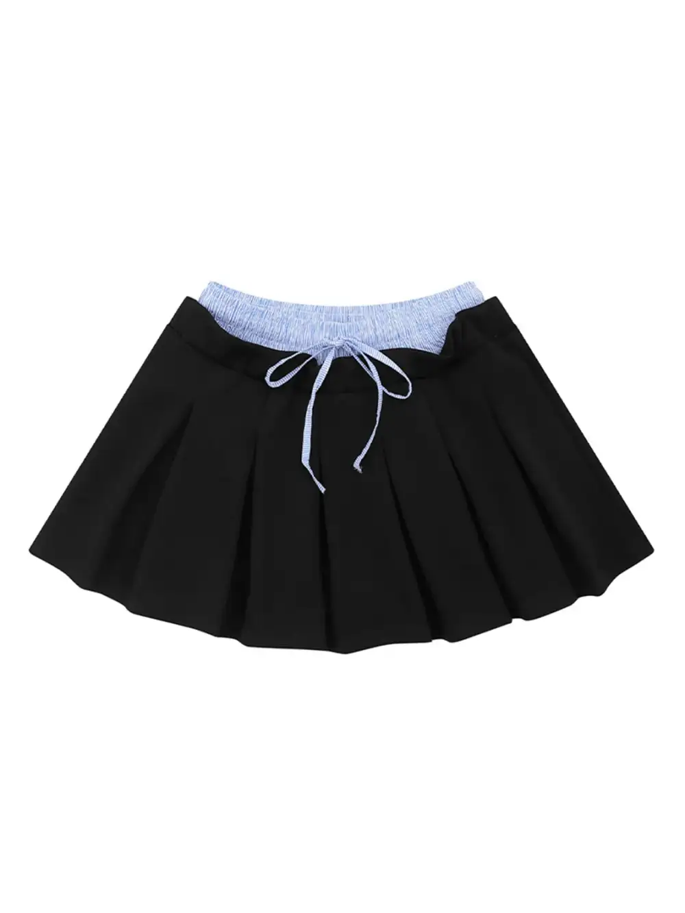 Drawstring Pleated Mini So Skirt