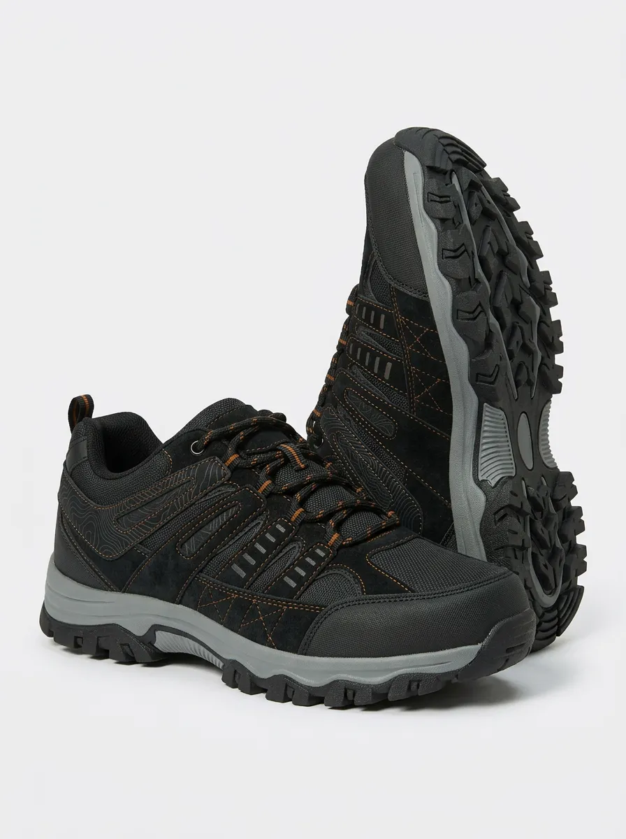 Men's Casual Hiking Enthusiast Topographic Pattern Printed Outdoor Shoes