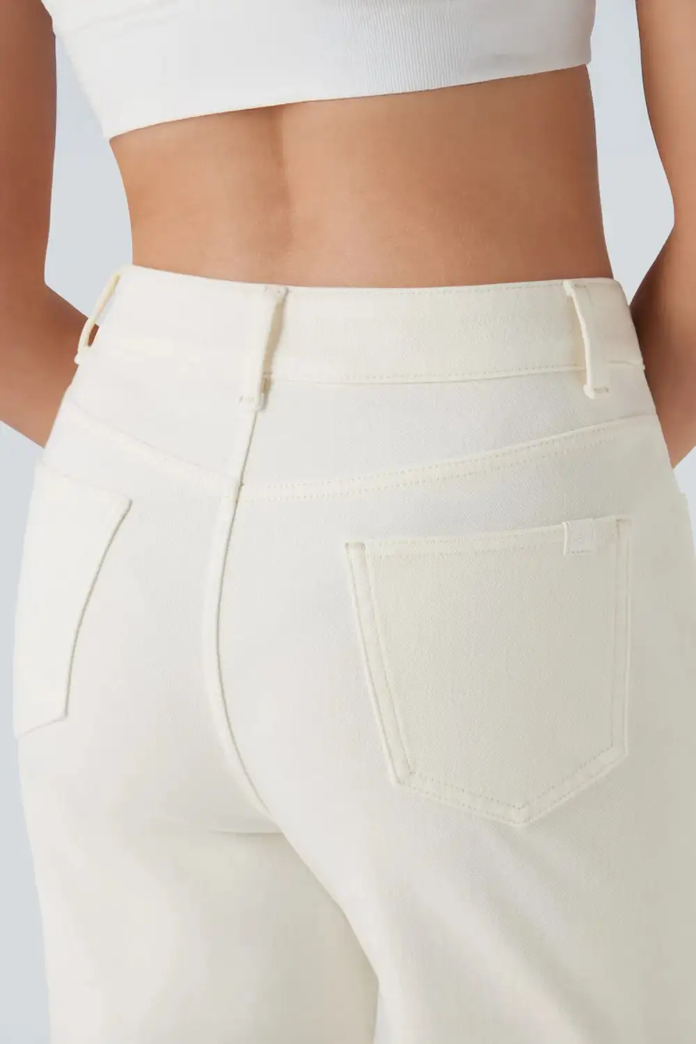 Solid Rolled Cuffs Denim Bermuda Shorts