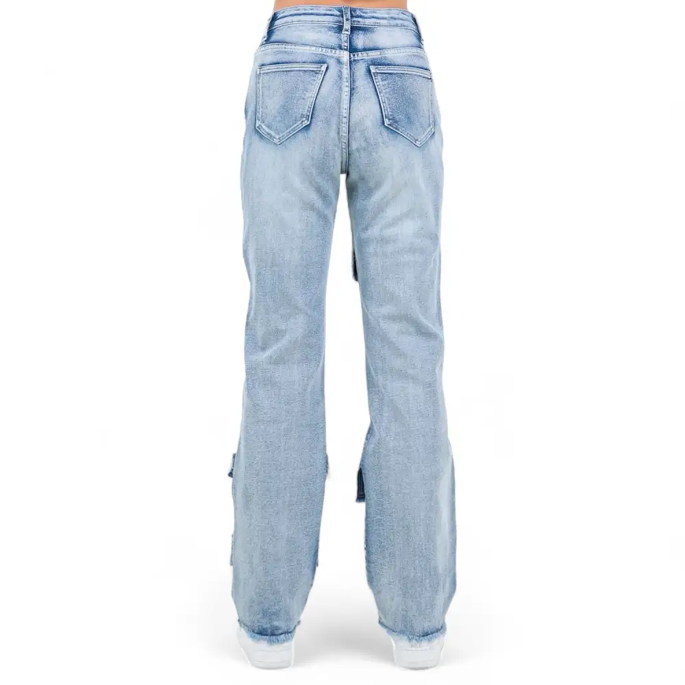 Women's Multi Pocket Washed Cargo Pants