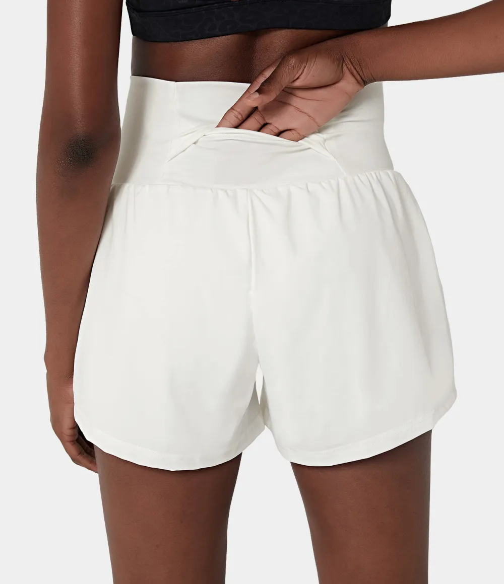 2026🔥  Super High Waisted Back Pocket & Side Hidden Pocket 2-in-1 Yoga Shorts 2.5