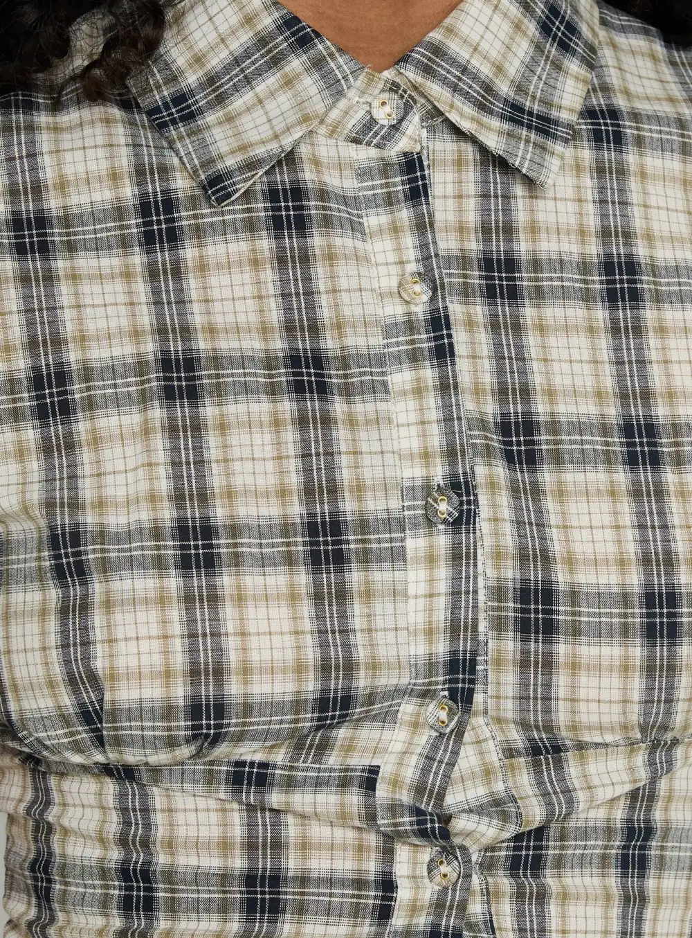 Everyday Ease Button Up Collared Blouse