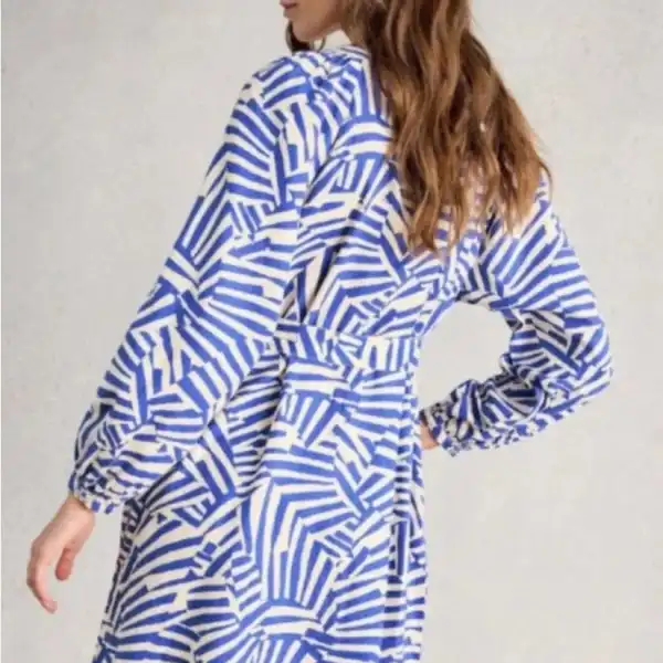 Linen-Blend Belted Women's Casual Dress