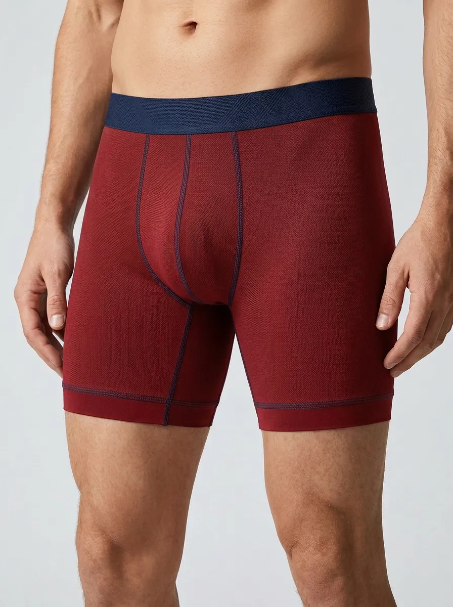 Men's Navy Textured Boxer Briefs