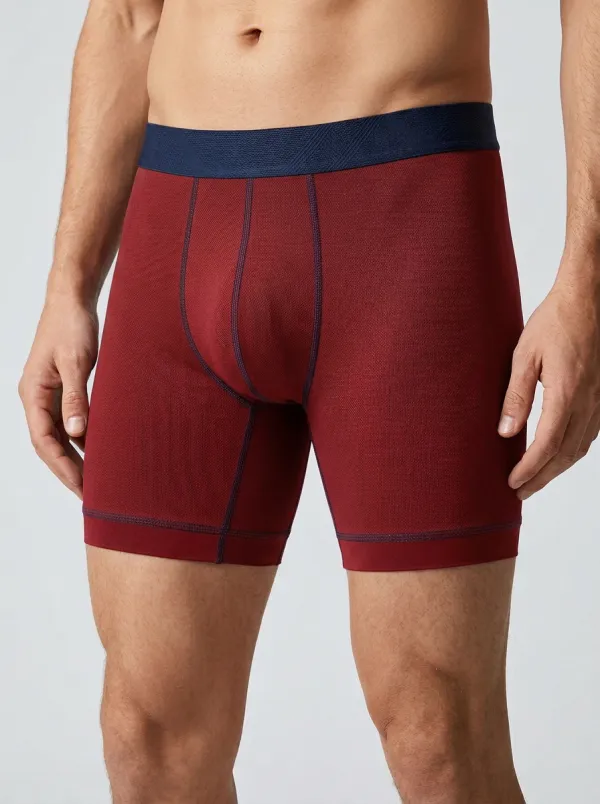Men's Navy Textured Boxer Briefs