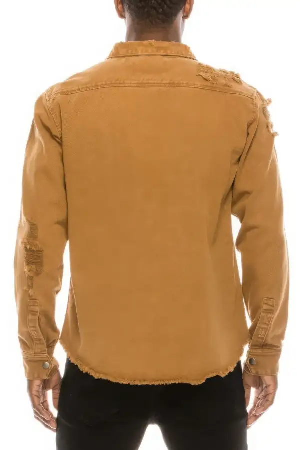 Everyday Men's Ripped Denim Overshirt