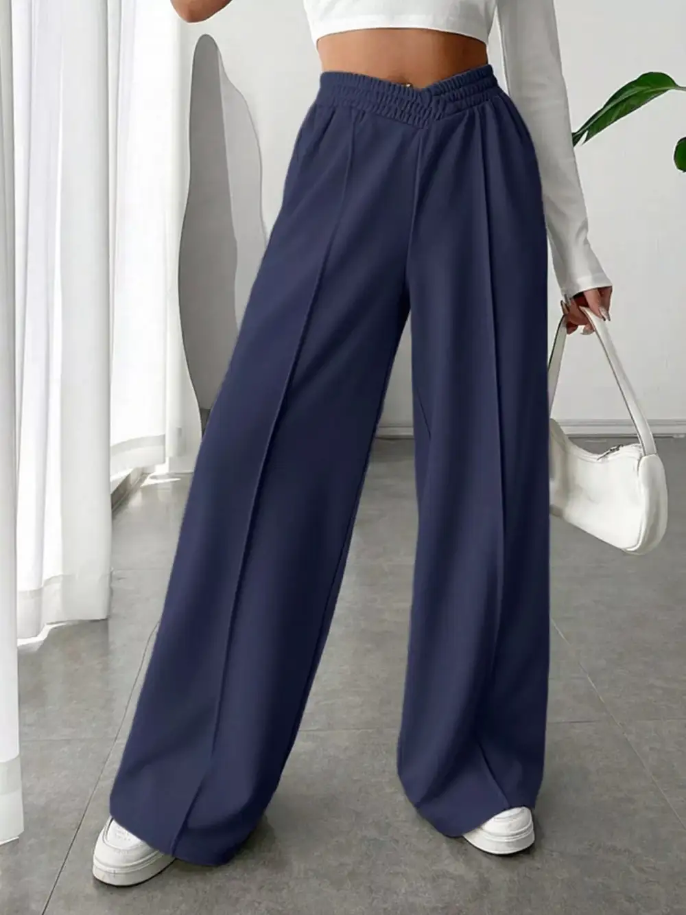 Wide Leg High Waist Everyday Versatile Pants