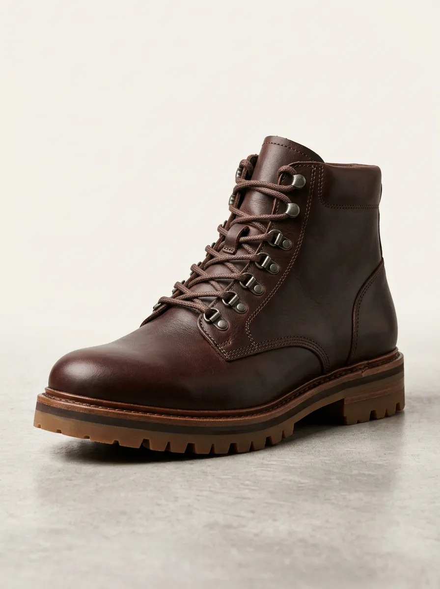 Men's Padded-Collar Speed-Hook Utility Work Boots