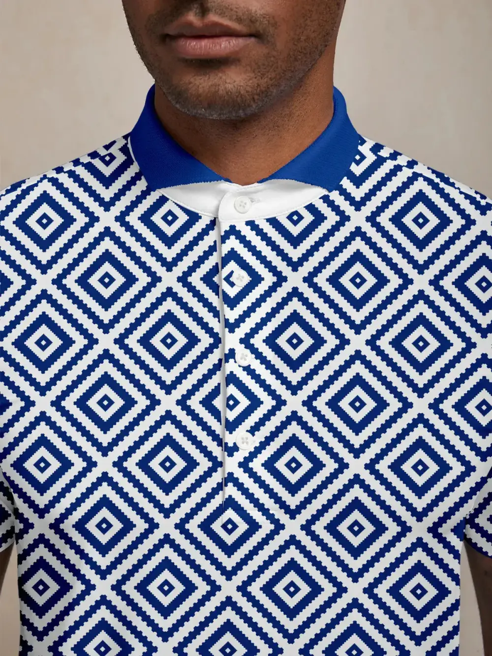 Short Sleeve Button Up Polo Shirt