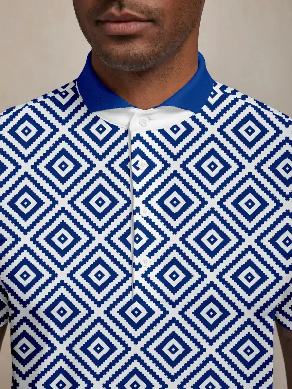 Short Sleeve Button Up Polo Shirt