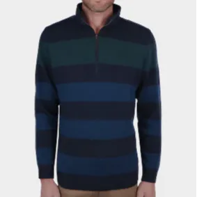 Men's Detailed Quarter Zip Sweater