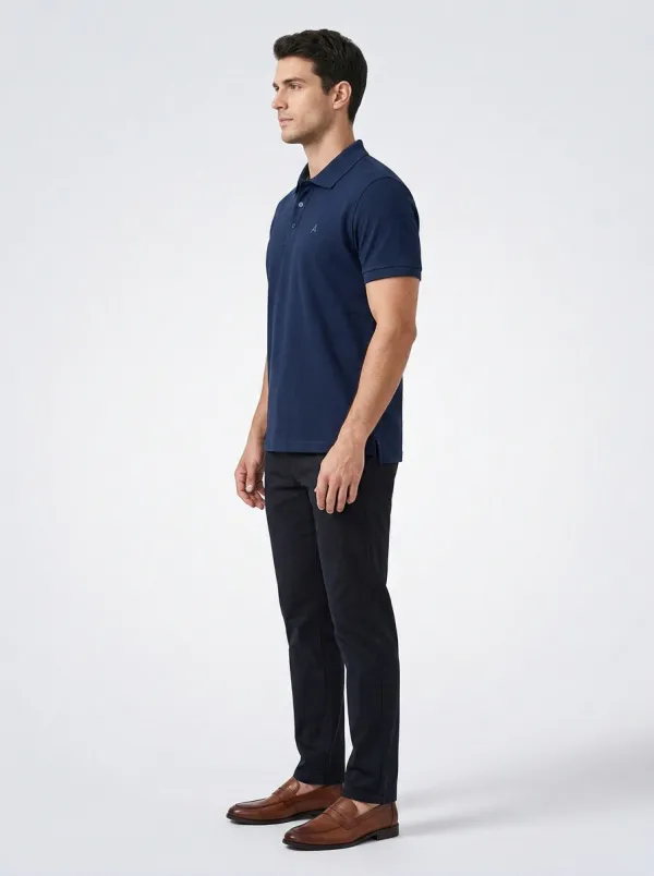 Refined Textured Men's Polo Shirt