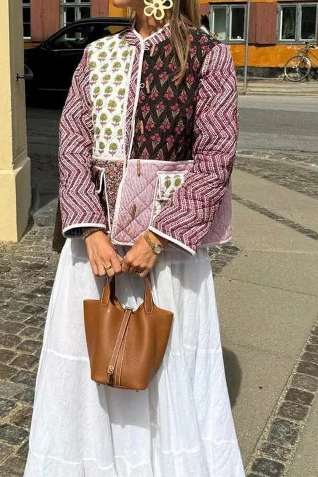 Patchwork Relaxed Cozy Jacket