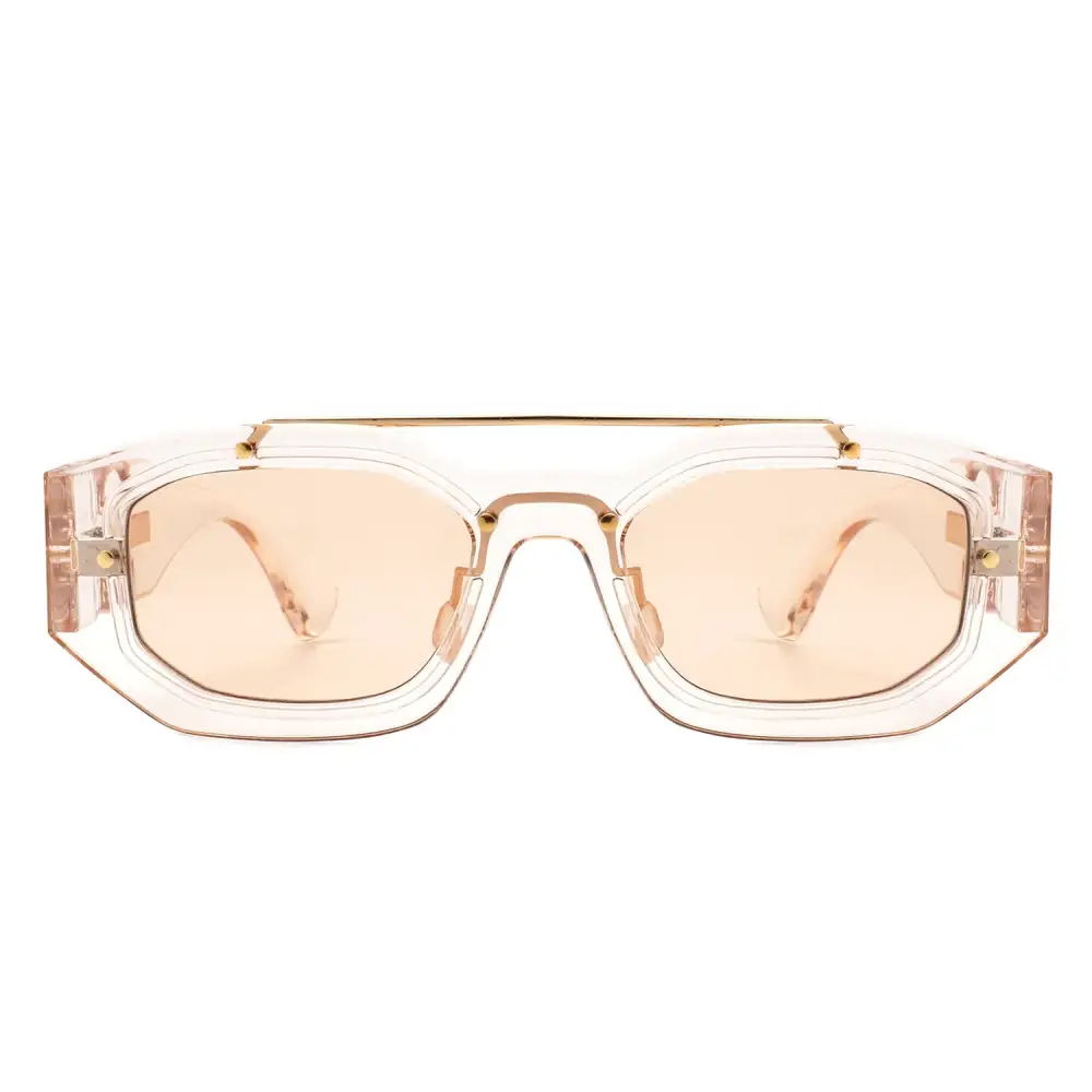 Plush Square Geometric Frame Sunglasses