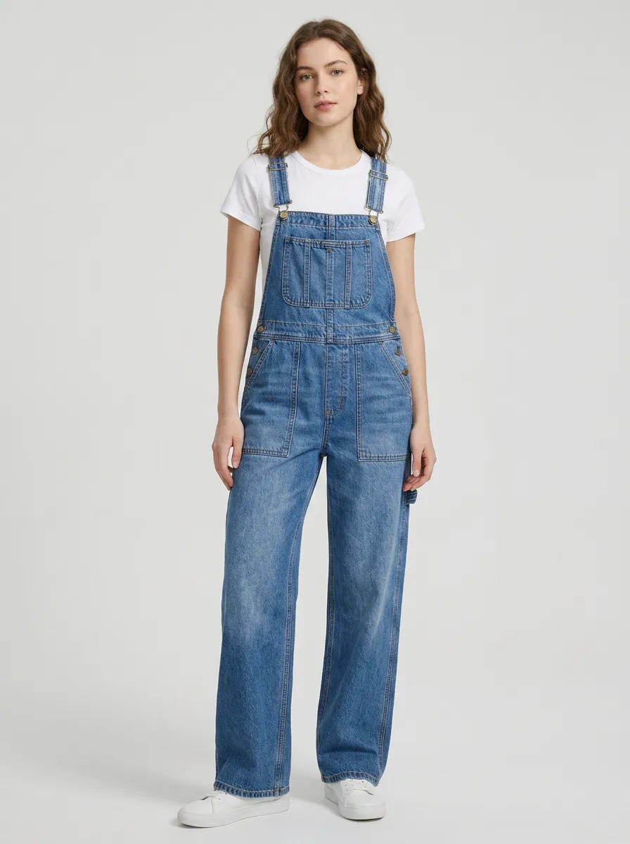 Women's Casual Denim Dungarees