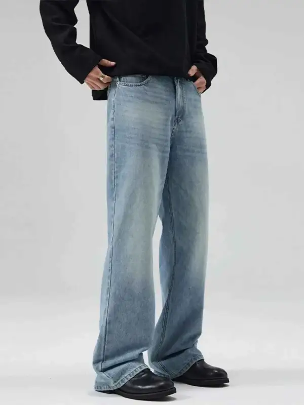Soft Touch Washed Wide Leg Jeans
