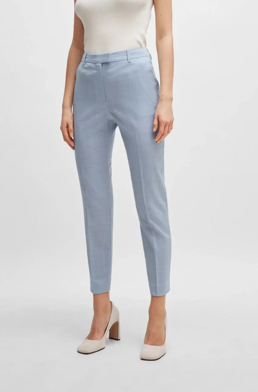Cropped High-Rise Women's Trousers