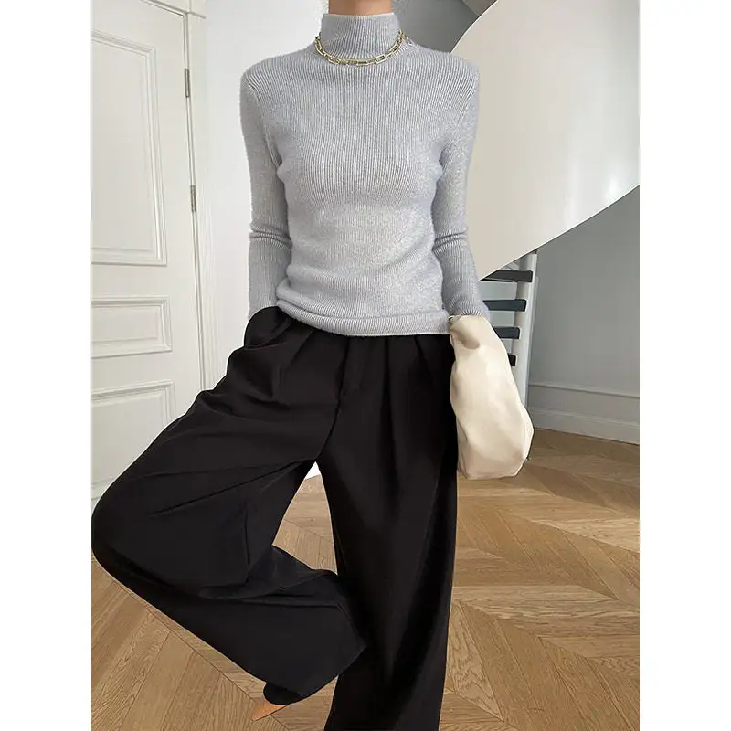 Ribbed Faux Mink Knit Sweater