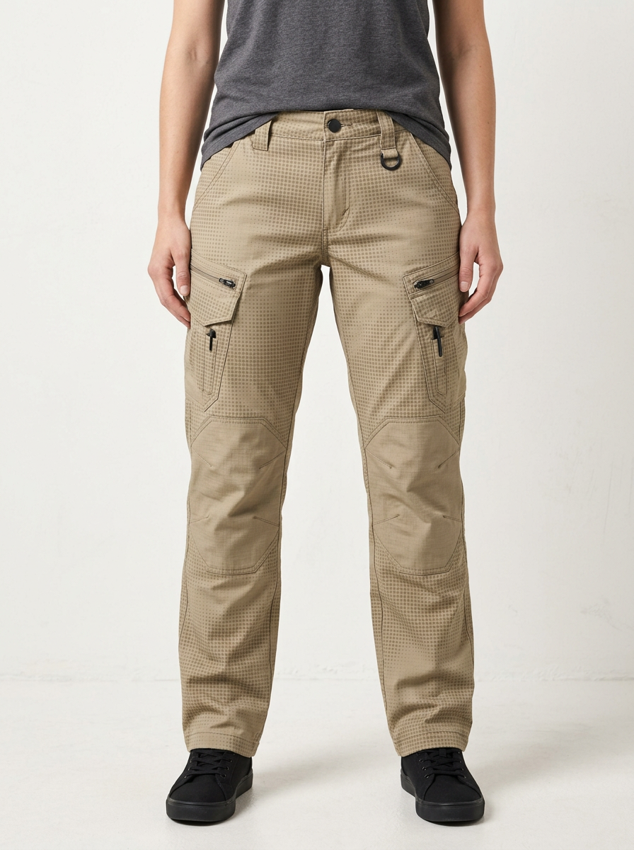 Unisex Outdoor Tactical Grid Pattern Cargo Pants