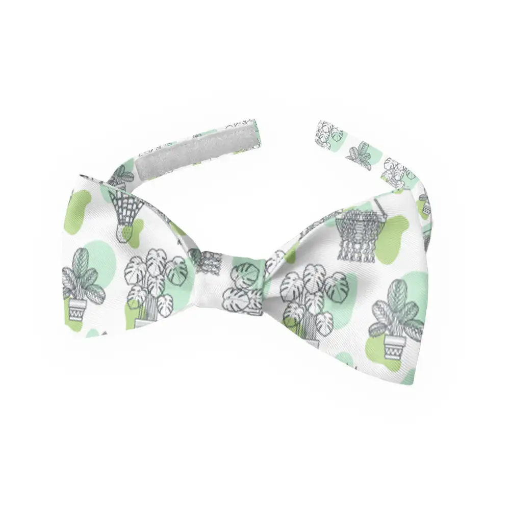 Potted Flow Floral Motif Bow Tie