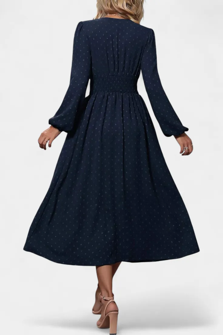 Polka-Dot Midi Dress
