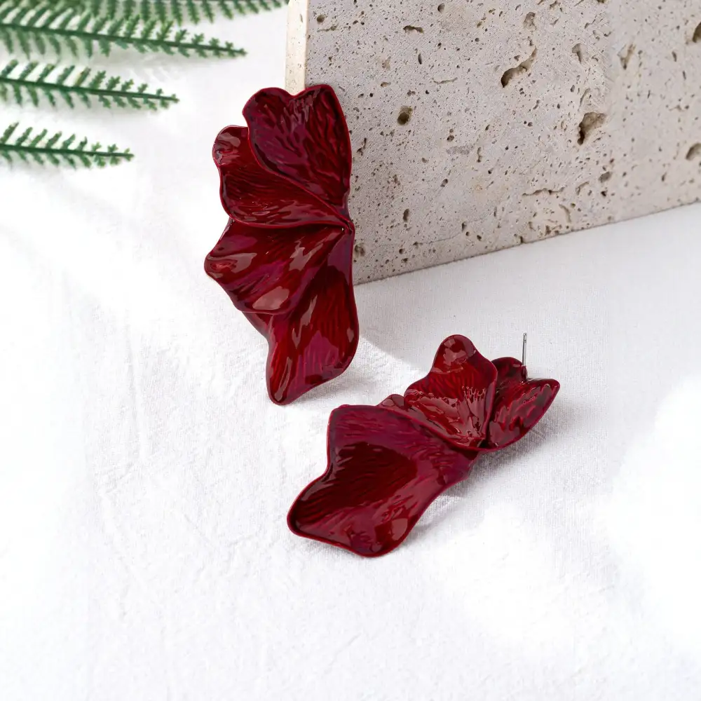 Statement Sculptural Flower Earrings