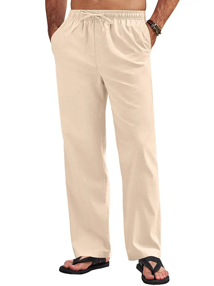 Sumer Linen Blend Beach Yoga Trousers Pants
