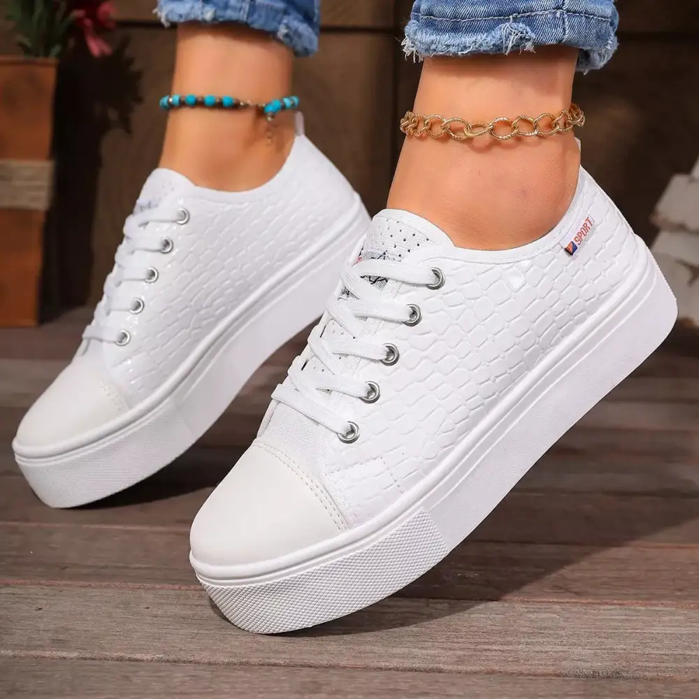 Essential Round Toe Platform Sneakers