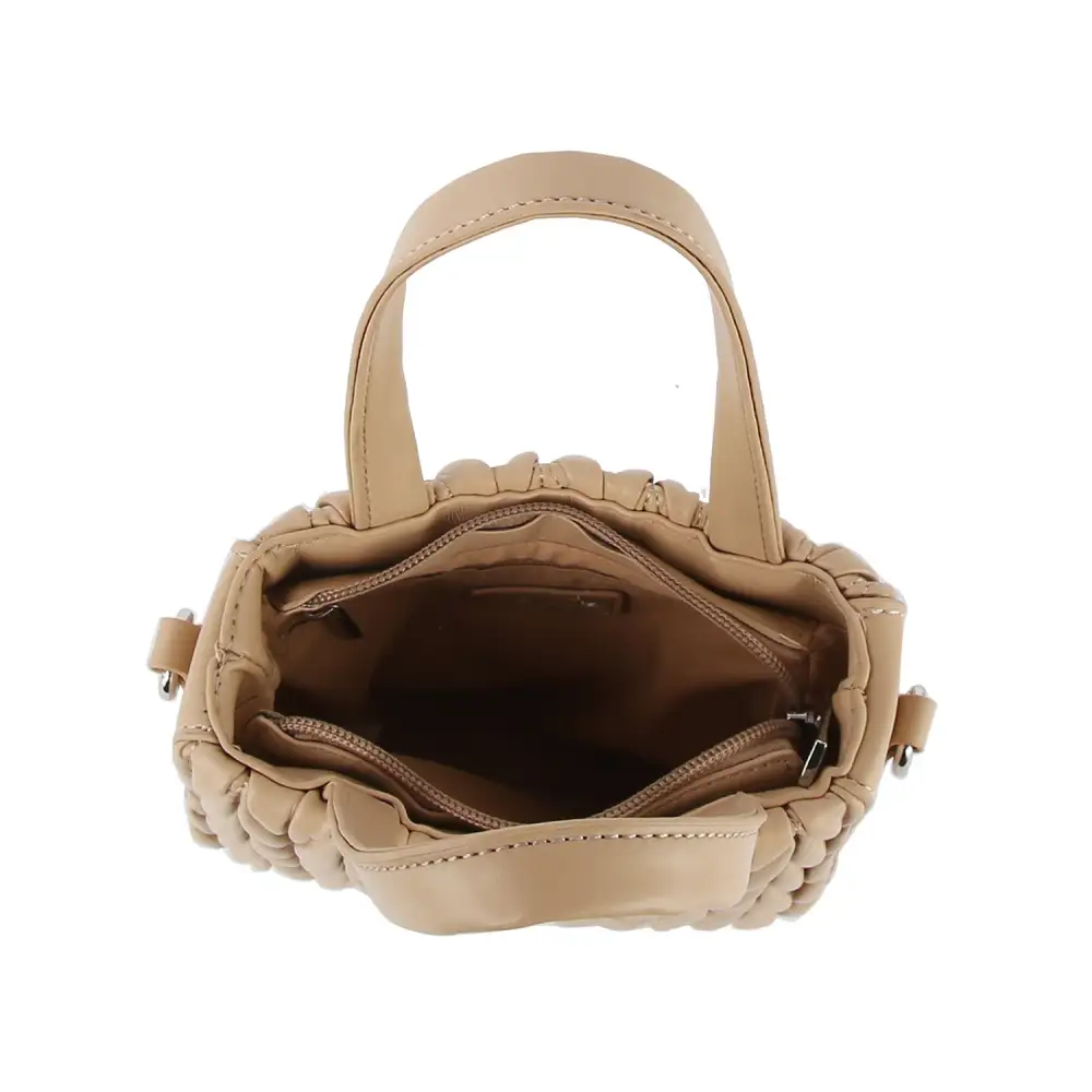 Woven Design Top Handle Chain Crossbody Bag