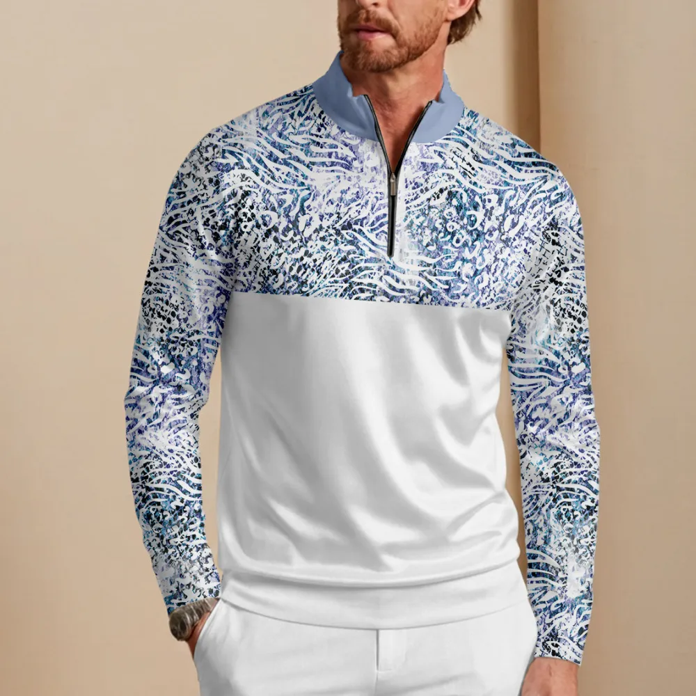 Lightweight Long Sleeve Pullover Golf Shirt