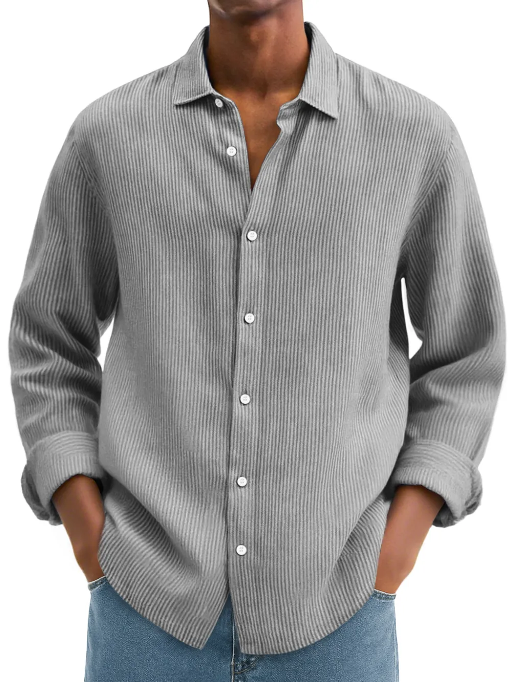 Clean Cut Corduroy Long Sleeve Shirt