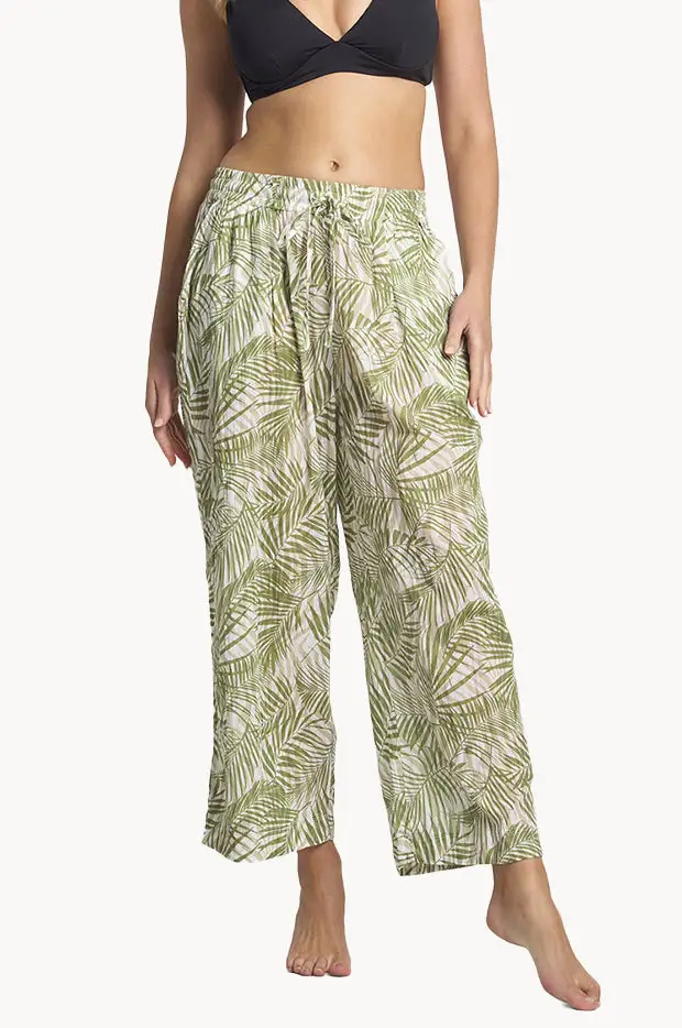 Cotton Split Hem Resort Pants