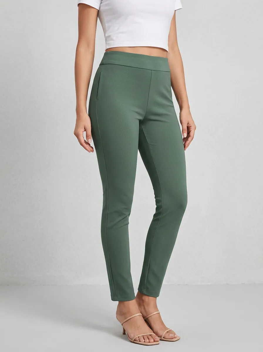 Tailored-Look Women's Stretch Mid-Rise Pants