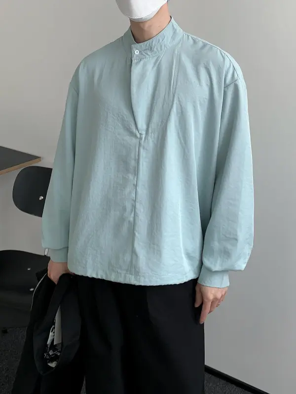 Half-Buttoned Closure Shirt